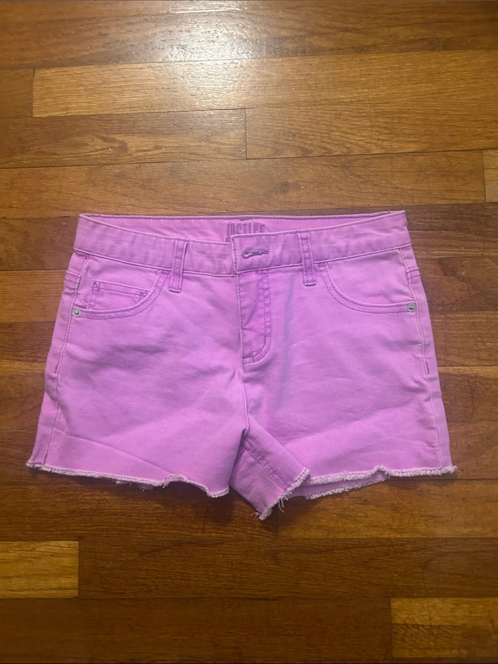 Justice Pink Denim Cutoff Shorts